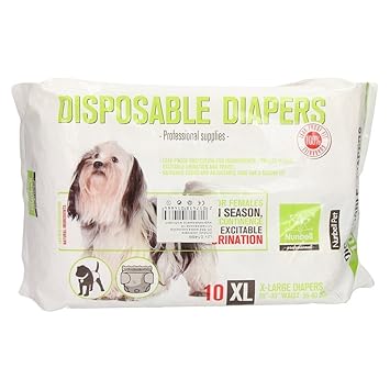 Foodie Puppies Disposable Diapers for Dogs (Extra-Large, Pack of 10)