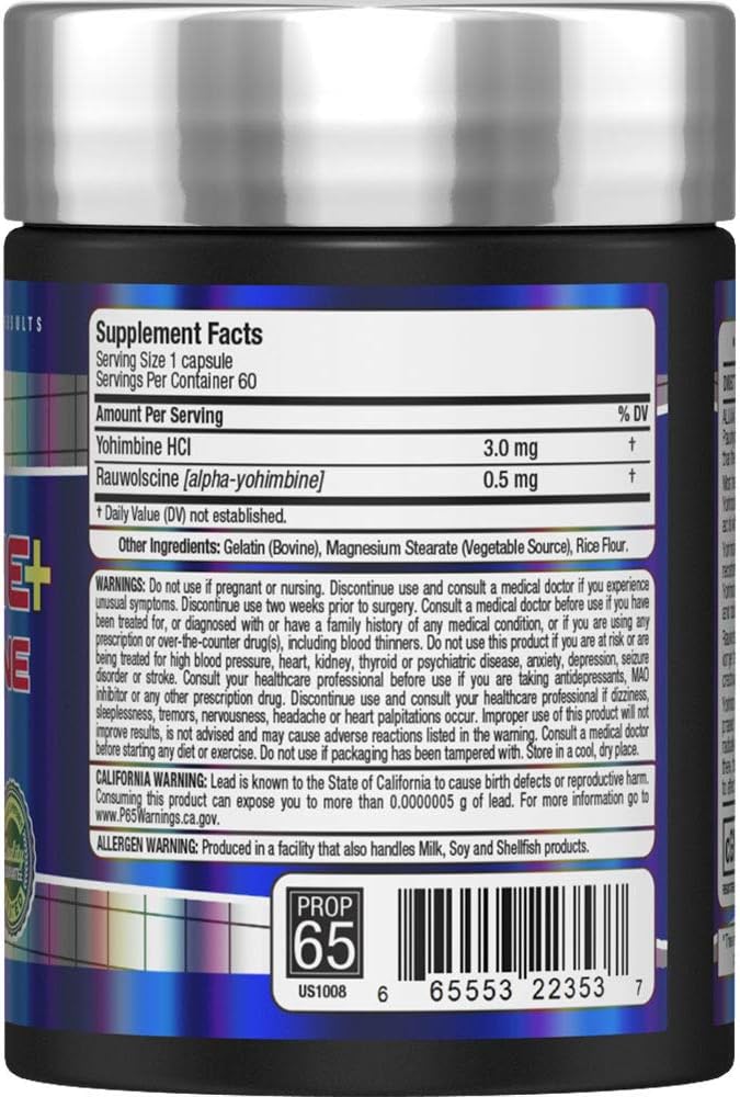 ALLMAX Nutrition Yohimbine HCI + Rauwolscine, 3.0 mg, 60 Capsules: Health & Personal Care