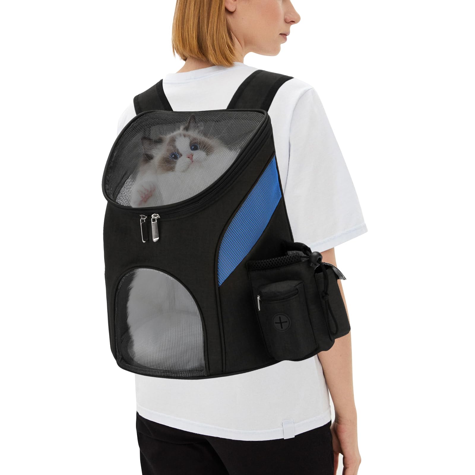 PETCUTE Cat dog carrier backpack small dog carrier bags with removable mat pet travel carrier backpack