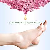 kuou 2 Pairs Soft Moisturizing Socks Gel Lining with Oils & Vitamin E Blue Pink view 5
