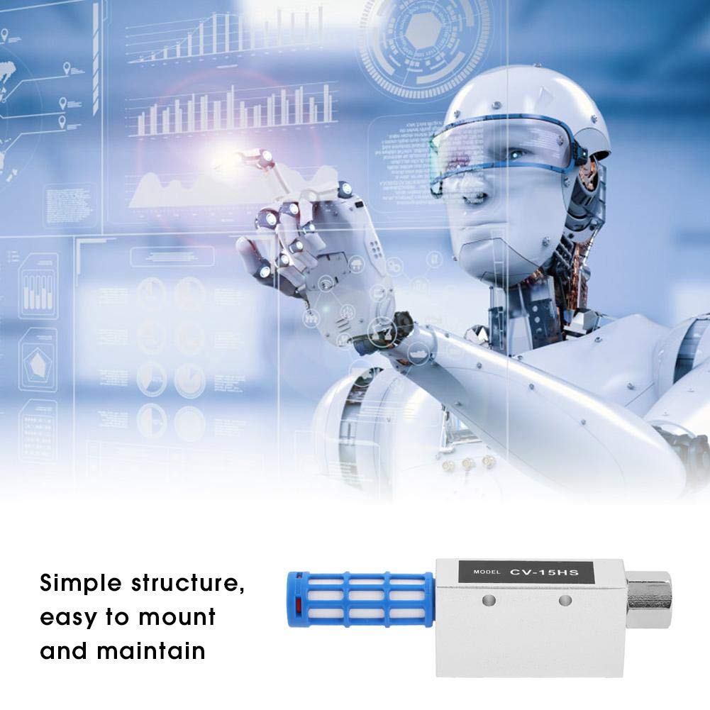 Akozon Vacuum Ejector, CV-15HS Vacuum Generator Pneumatic Air Exhaust Ejector with Silencer, Default - Image 4