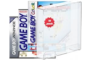HOUSYLOVE 10 Pack Video Game Protector Suitable for Original Game Boy - Color & Gameboy Advance Game Case - Game Plastic Case -plastic Game Case- 0.35MM Thick PET-10 PACK