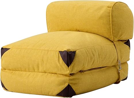 Amazon Co Jp オーエスジェイ Osj 折り畳み式 ソファーベッド 3way シングル Sofa イエロー 約幅57cm 収納 コンパクト おしゃれ ホーム キッチン