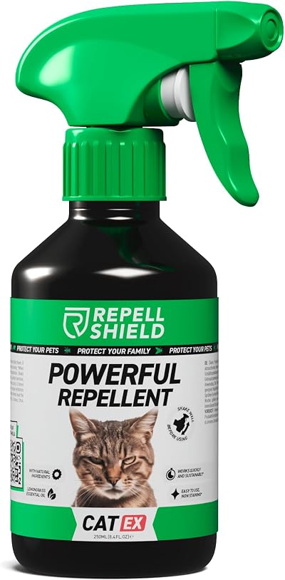 RepellShield Cat Repellent Spray 250ml Citronella Lemongrass Safe Natural