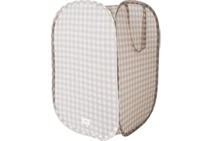 3 Sprouts Pop Up Hamper - Collapsible Laundry Basket, Popup & Foldable Design - Durable Waterproof Fabric for Dirty Clothes, 