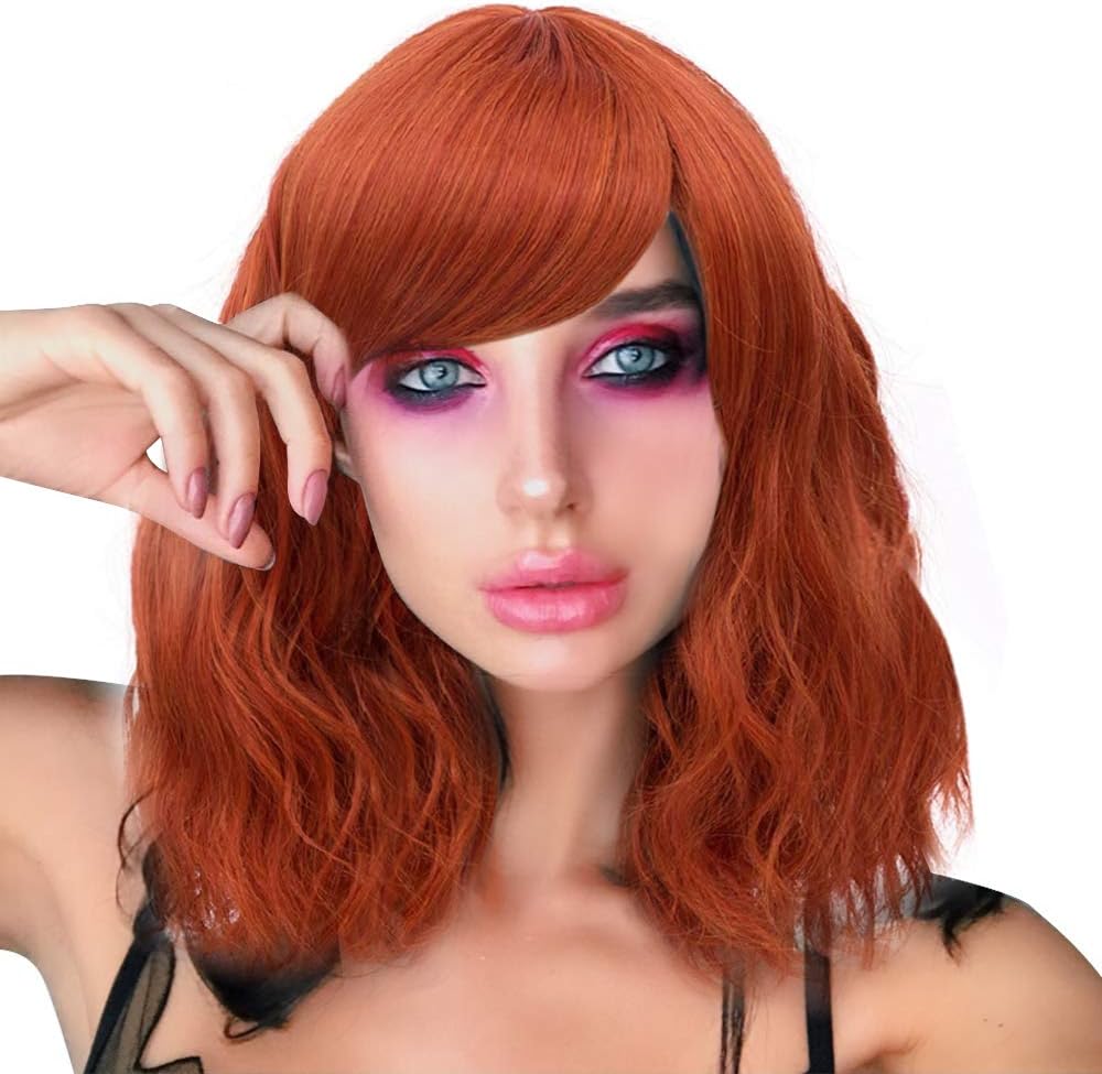 Probeauty Sweety Collection Lolita 40CM Short Curly Women Lolita Anime Cosplay Wig + Wig Cap (Orange F18A)