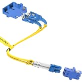 0.7 ft LC - SC UPC Adapter Cable SM 9/125 Duplex with Converter Dongle | Singlemode 9/125 LC to SCDuplex Fiber Optic Adapter Type Cable UPC Polished OFNR Jacket Low Insertion Loss