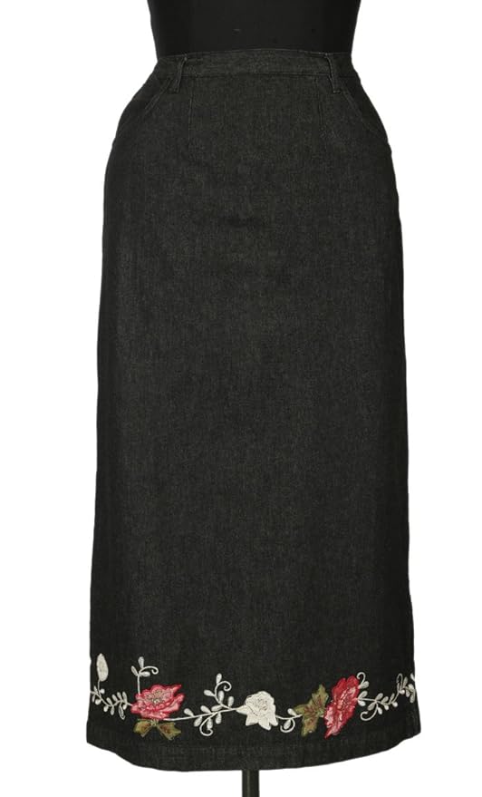 Buy Black Denim Skirt at Amazon.in