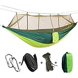 KEPEAK Camping Hammock with Net Netting, Single & Double Tree Hammock Net, Lightweight Nylon Portable Hammock for Backpacking