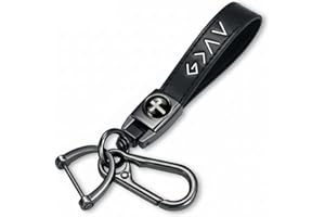 TLOEP Christian Leather Cross Keychain for Men & Women - God Is Greater Than the Highs and Lows Key Ring, Faith Gift