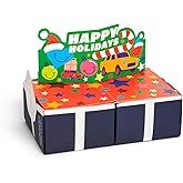 Happy Socks 4-Pack Holiday Vibes Socks Gift Set, Navy