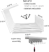 PAMO Cable Management Under Desk 88 cm with 10x Cable Ties Desk Organizer view 3