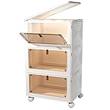 3 Tier Stackable Storage Bins with Lids, 23Qt