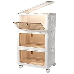 3 Tier Stackable Storage Bins with Lids, 23Qt