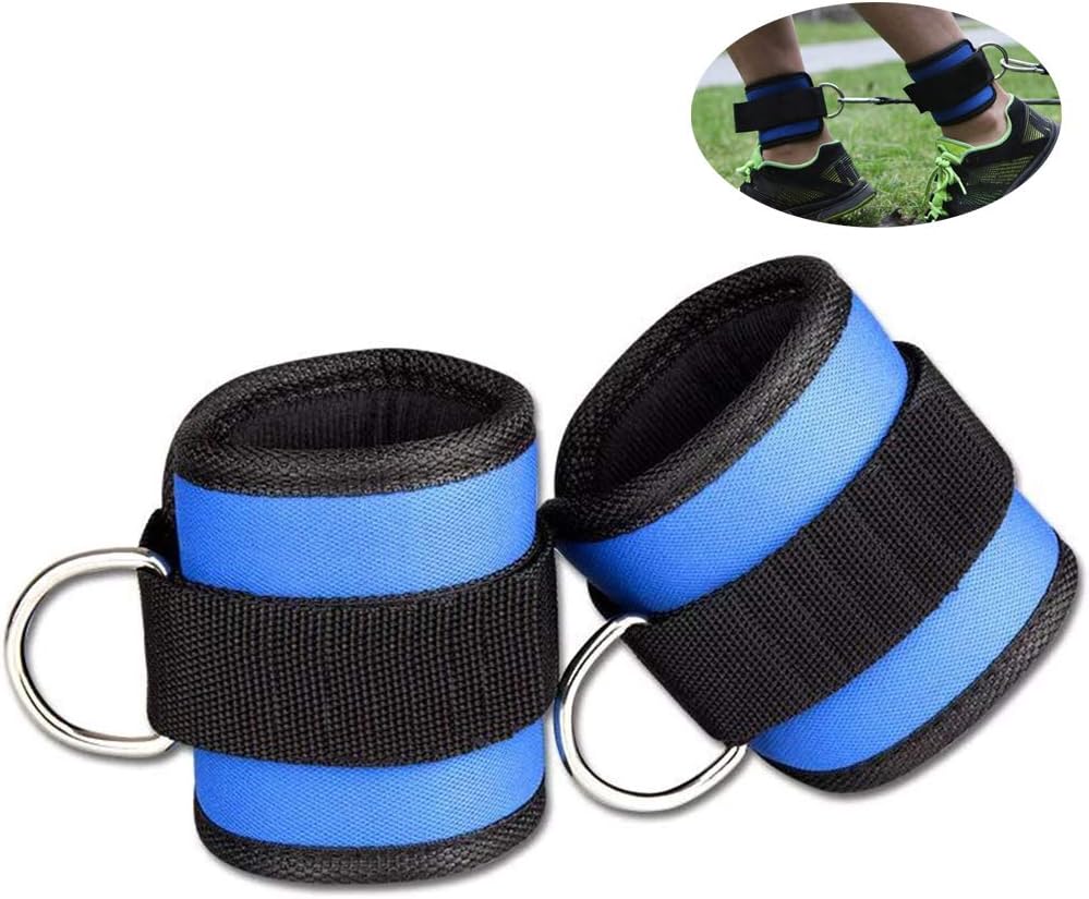 Faviye 2pcs Ankle Straps for Bodybuilding, Sport D-Ring Ankle for Gym Workouts