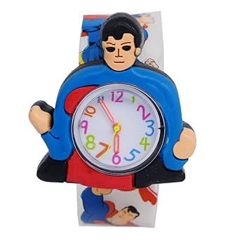 VITREND(R-TM) New Model Good Looking Superman Analog Watch for Kids(Red/Black/Blue/Green/Yellow/Orange)Sent As Per Available Colour