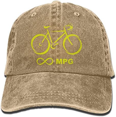 WGMHQQ Unisex Bicycle Infinity Miles MPG Loved Cyclist Fashion Cotton Denim Cap Trucker Hats