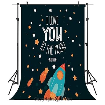 Amazon Com I Love You Photography Backdrops Rocket On The Road