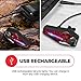 USB Rechargeable Bike Tail Light – Super bright LED Bicycle Rear Taillight – Waterproof Wide Illumination - Fits all MTB Mountain Road Bikes - High Capacity Li-ion Battery - Cycling Safety Back Light