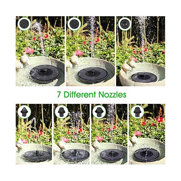 Gocheer Upgraded Solar Fountain, 3.5W 9V Bird Bath Water Pump Free-Standing Floating Solar Powered Fountain Pump with…