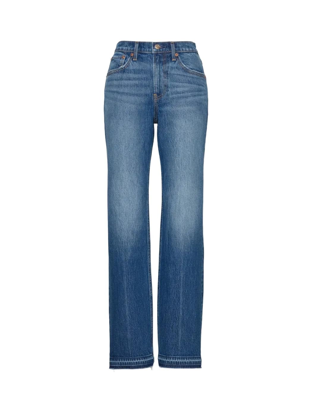 GAP Womens Relaxed Straight Denim Jean Medium Wash Sun 30 Long