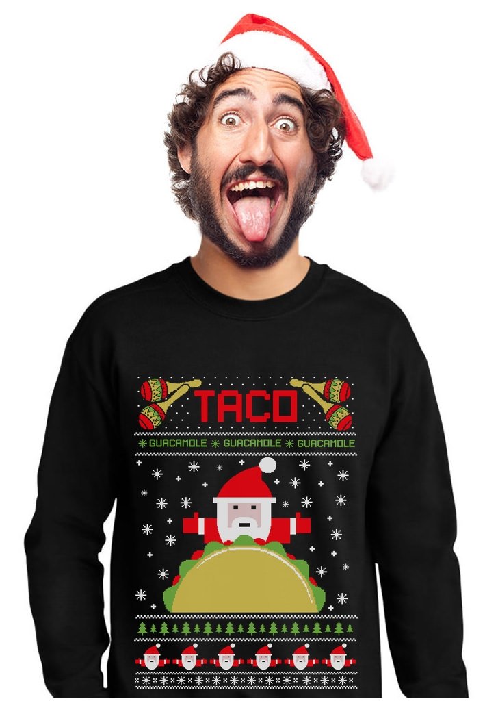 Taco Santa Ugly Christmas Sweater Funny Taco Lovers Gift 8931 Jznovelty