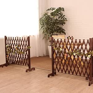 Valla Decorativa de Jardín Escalable, Cercado de Madera Al Aire Libre