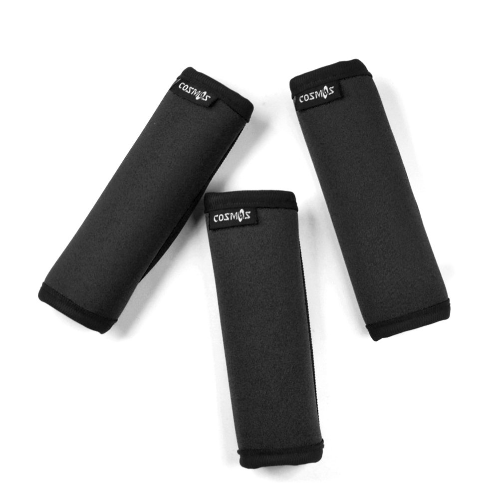 Cosmos 3 PCS Black Color Comfort Neoprene Handle Wraps/Grip for Travel Bag Luggage Suitcase,5x5 inches,5514939
