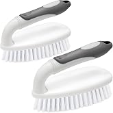 Apvpvpt Heavy Duty Scrub Brush with Stiff Bristles 2 Pack Gray | Scrub Brushes for Cleaning Bathtub Scrubber Cleaning Brush for Bathroom, Shower, Kitchen, Sink, Carpet, Floor