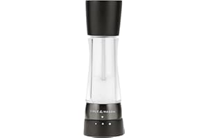 Cole & Mason Derwent Salt Grinder - Black Wood Mill Includes Gourmet Precision Mechanism and Premium Seasalt - Salt Mill, Bla
