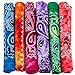 CoverYourHair - Tie Dye & Paisley Bandanas - 6 Pack Colorful Cotton Bandanas
