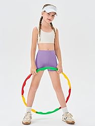 Haloumoning Girls Athletic Shorts Kids High Waisted