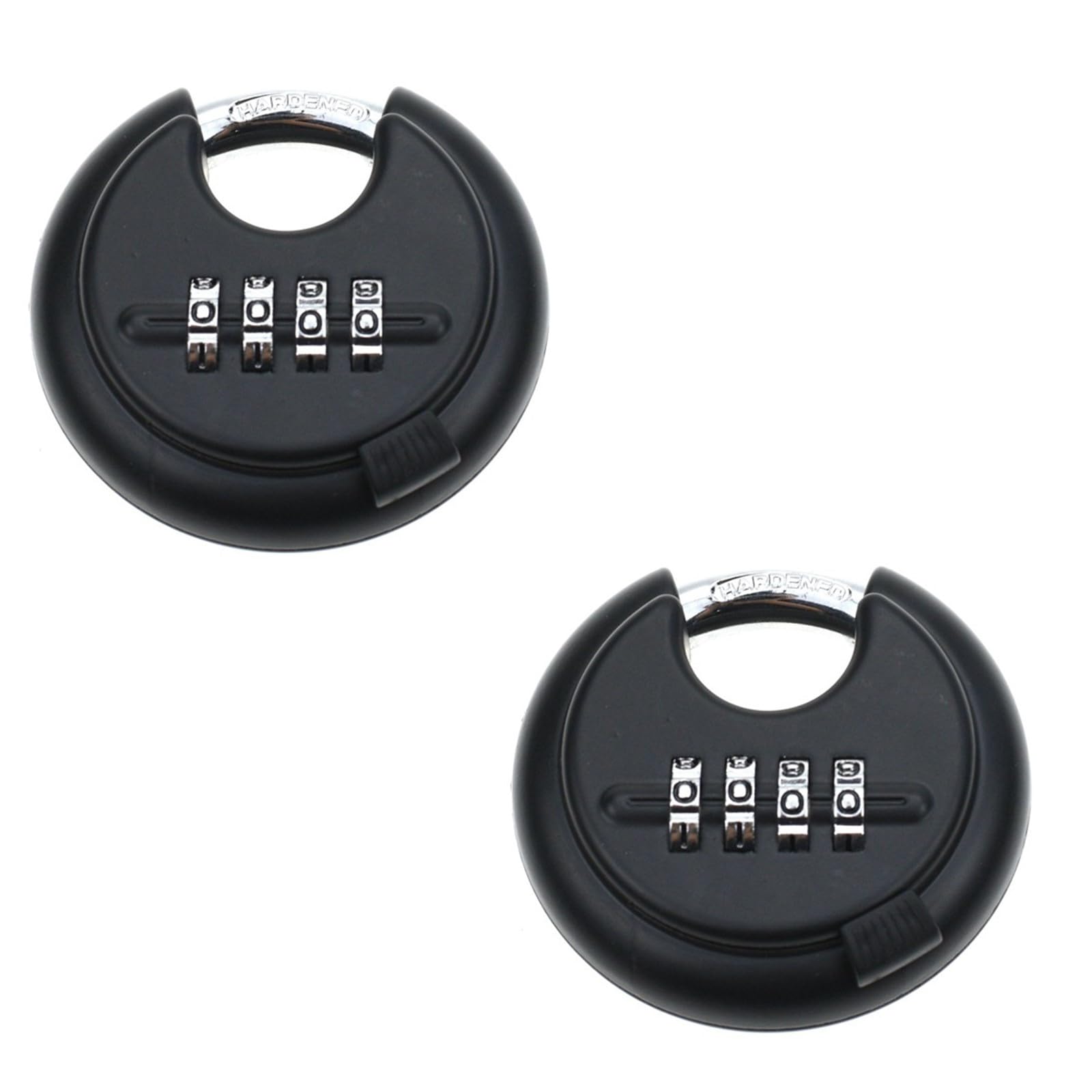 2PCS Heavy Duty Combination Padlock, Waterproof Padlocks Outdoor Stainless Steel Disc Combination Lock Lock for Gate, Shed, Garage, Locker, Gym (Black)