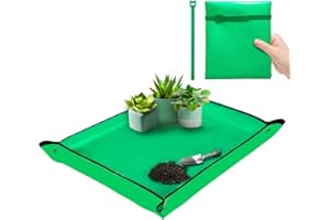 VUICCI Plant Repotting Mat,Square Succulent Gardening Mat Waterproof Transplanting Mat for Indoor, Thickened Foldable Soil Change Mat and Potting Soil Mess Control Tidy Tray Repotting Mat for Plant Lovers