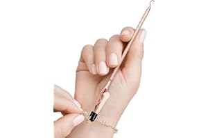 Mission Gallery Bracelet Helper Tool with Hook - Fastener Helper Tool for Bracelet, Necklace, Jewelry, Watch - Clip, Clasp Helper - Portable, Easy-to-Use, Made of Metal - Rose