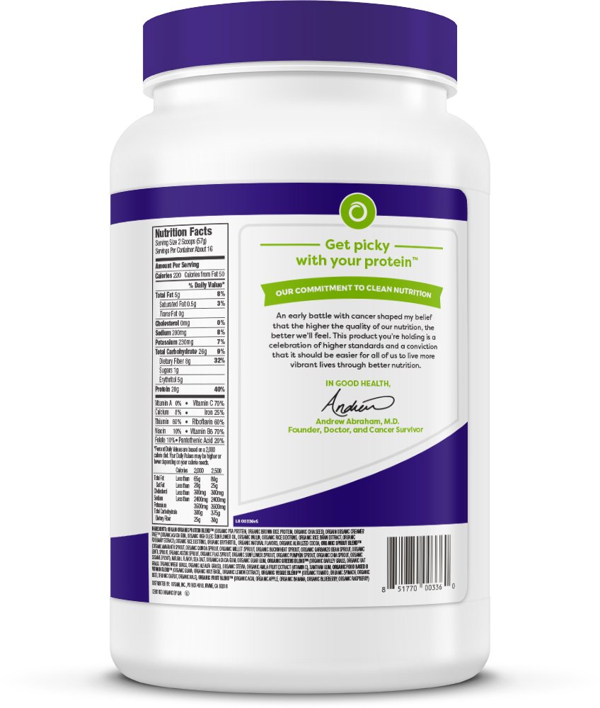 Orgain Organic Plant Based Meal Replacement Powder, Creamy Chocolate
