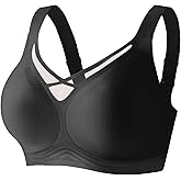 symoid Jelly Bras for Women No Underwire High Support Plus Size Sport Bra Wireless Push Up Full Coverage Seamless Bralettes