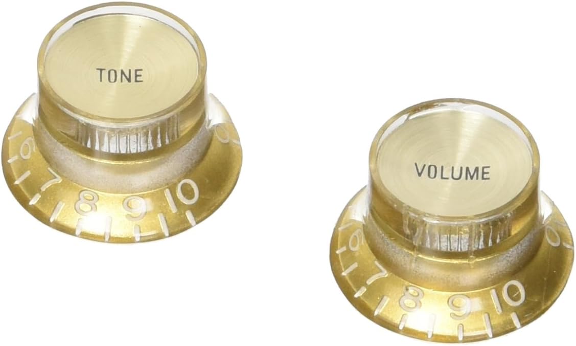 Gibson Top Hat Style Knobs w/Metal Insert Gold w/Gold Amazon.co.uk