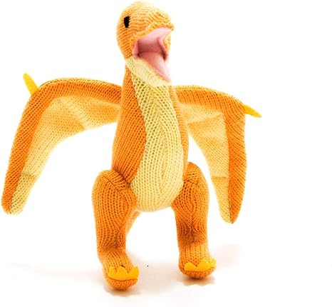 knitted dinosaur rattle