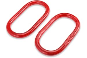 NORJIN 2 Pack 7/8" Hoist Ring Oblong Master Link, Grade 80 Heavy Duty Chain Link Lifting Ring for Lifting and Hoisting, 14000