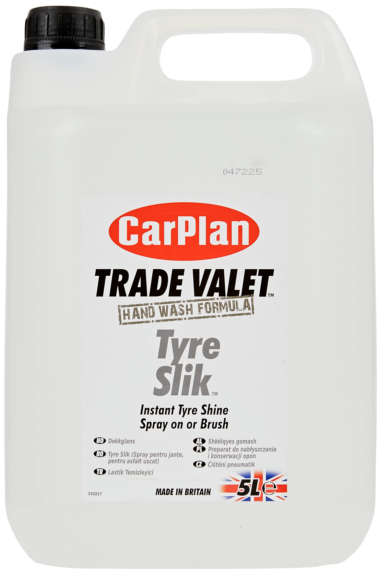 CarPlan TSS505 Tyre Slik 5 Litre Instant Tyre Shine Spray or Brush On