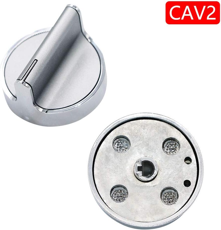 AMI PARTS Stove Control Knob Surface Burner Knob W10594481 (short shaft) CAV2 with Printing Range Surface Burner Knob Compatible with Whirlpool Stove