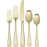 Oneida Moda Champagne Satin 20-Piece Silverware Set for 4, Flatware | satin finish, dishwasher safe | includes knives, forks, and spoons | cutlery set for kitchen and dining