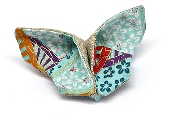 The Cotte Brosche Origami Schmetterling Stoff Blau Amazon