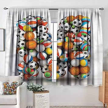 Amazon Com Sanring Letter M Boys Bedroom Backout Curtains