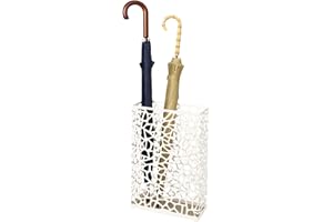 Yamazaki Home Umbrella Stand - Storage for Umbrellas and Walking Canes Steel One Size White