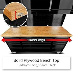 AnorTrek 72 inch 15 Drawers Tool Chest with 3 Up