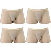 YATEEN Men's Traceless Underwear Ice Silk Boxer Brief