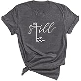 Qrupoad Be Still and Know T Shirt Womens Scripture Inspirational Christian Shirt Casual Short Sleeve Graphic Tees Tops