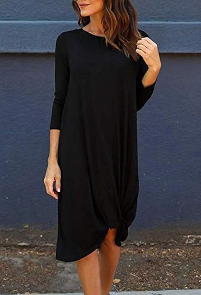 black midi dress casual